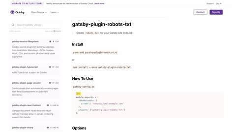 Dynamic robots.txt : r/gatsbyjs - Reddit