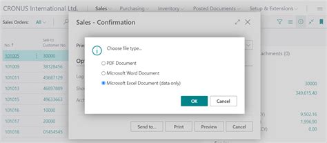 Dynamics 365 Business Central: save report dataset to Excel