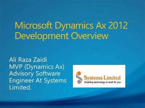 Dynamics Ax 2012 : Exploring the Containers - Ali Raza Zaidi