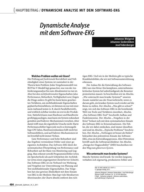 Dynamische Analyse mit dem Software-EKG