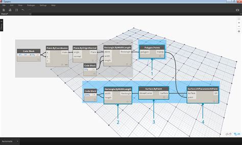 Dynamo uv grid.  You should now see a grid of 3D points on the target surface.  The div...