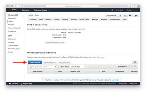 Dynamodb advanced backup.  Explore an overview of how to create a backup for a Dynam...