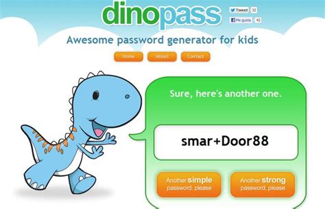Dynopass. DinoPass - Simple password generator for kids. Password generator for creating simple, memorable and kid-friendy passwords 