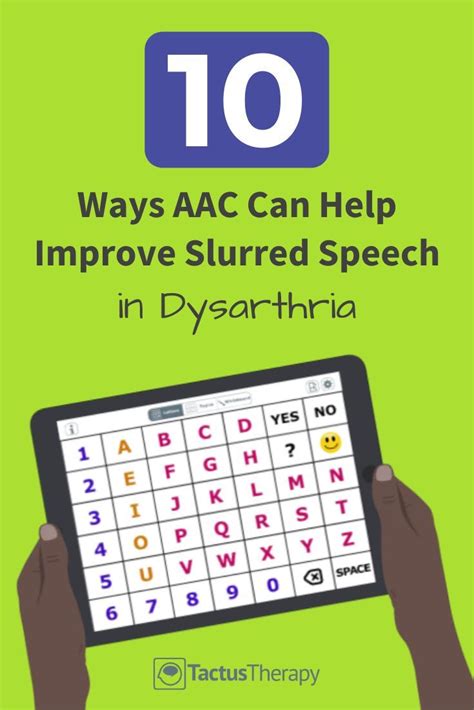 Dysarthria: 10 Ways AAC Helps Slurred Speech - Tactus Therapy