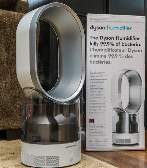 Dyson humidifiers. The Dyson Humidifier has been discontinued but the brand does have two ‘purifying humidifier fans’ which act as a humidifier and an air purifier: the Dyson Purifier Humidify + Cool Formaldehyde and the Dyson Purifier Humidify + Cool Autoreact. These both claim to hygienically humidify, cool, and improve the air quality by removing up to 99. ... 