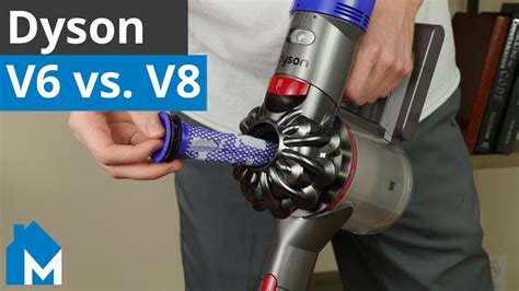 Dyson v6 vs v8. This step-by-step plan can be used for any wireless Dyson vacuum cleaner: from the Dyson V6 to the Dyson V15. How to Replace the Dyson Battery (V8, V10, V11, V15... any model!) Unplug the charging cable and switch off the Dyson vacuum cleaner. Disconnect the battery from the vacuum cleaner. Snap-in battery: press the red button to … 