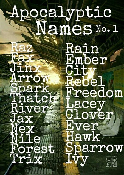 Dystopian Names Nameberry