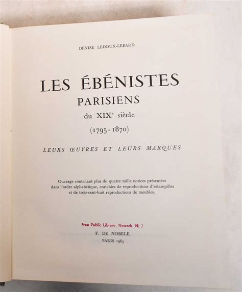 Ébénistes parisiens du xixe siècle (1795 1870). - Si usted pudiera lo que yo veo (if you could see what i see).