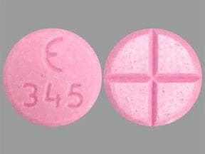 E 345 . Amphetamine and Dextroamphetamine Strength 30 mg Imprint E 345 Color Pink Shape Round View details. OMEPRAZOLE 40 mg R645. Omeprazole Delayed-Release ... All prescription and over-the-counter (OTC) drugs in the U.S. are required by the FDA to have an imprint code. If your pill has no imprint it could be a vitamin, diet, herbal, or ....