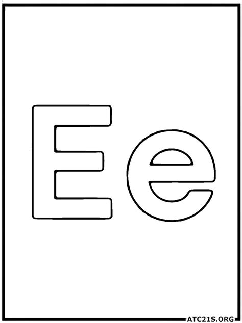 E Coloring Pages