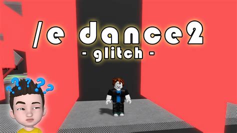 E dance2 glitch. what’s corner clipping. 33. bluenxnja • 2 yr. ago. it’s using a glitch involving shift lock (or first person) and certain emotes/dances (such as /e dance2) to clip through corners of things. people would use most often it in obby games or prison games. 64. 