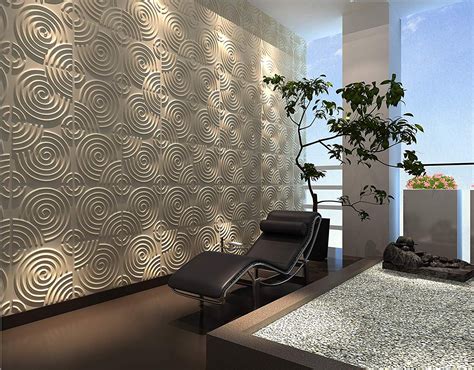 Raised wall panels are unique because like embossing, your walls are treated to a 2D or 3D look. While some styles are strictly hand- or machine-crafted, others use computer technology to create unique surface typography. This type of wall panel can be painted, enameled, veneered and subjected to glossy, matte, fluorescent or metal finishes.