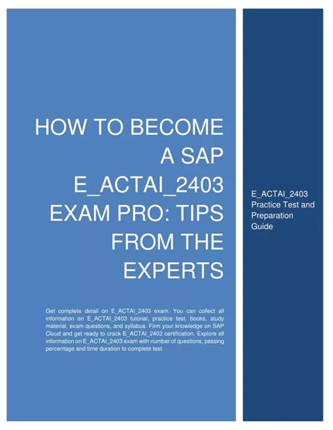 E-ACTAI-2403 Vorbereitung
