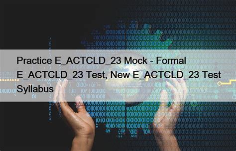E-ACTCLD-23 Prüfungsaufgaben
