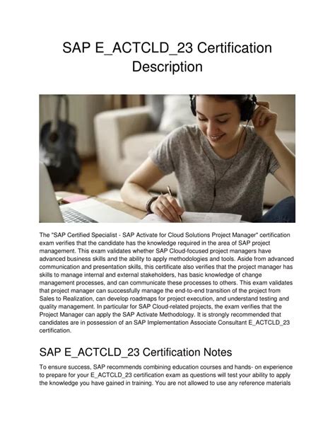 E-ACTCLD-23 Zertifizierung