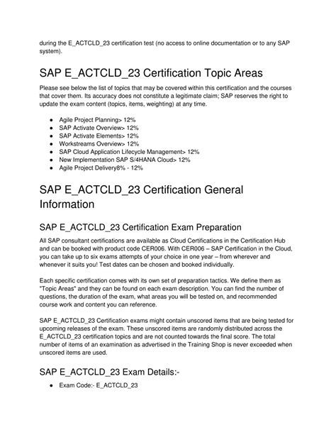 E-ACTCLD-23 Zertifizierung