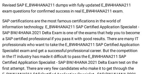 E-BW4HANA211 Prüfungs