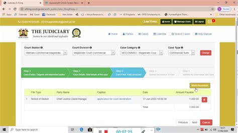 E-Filing Portal Barbados Judicial System