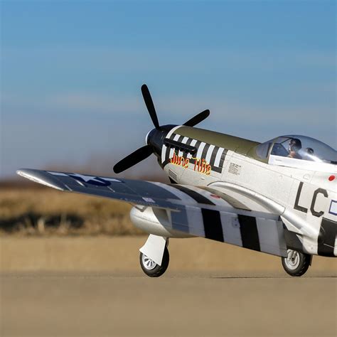 E-Flite P-51D Mustang 1.2m BNF Basic with AS3X and SAFE.