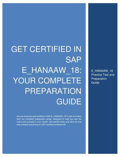 E-HANAAW-18 Prüfungsunterlagen