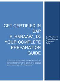 E-HANAAW-18 Prüfungs Guide