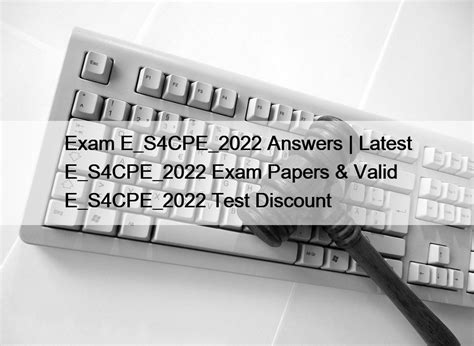 E-S4CPE-2022 Exam Answers
