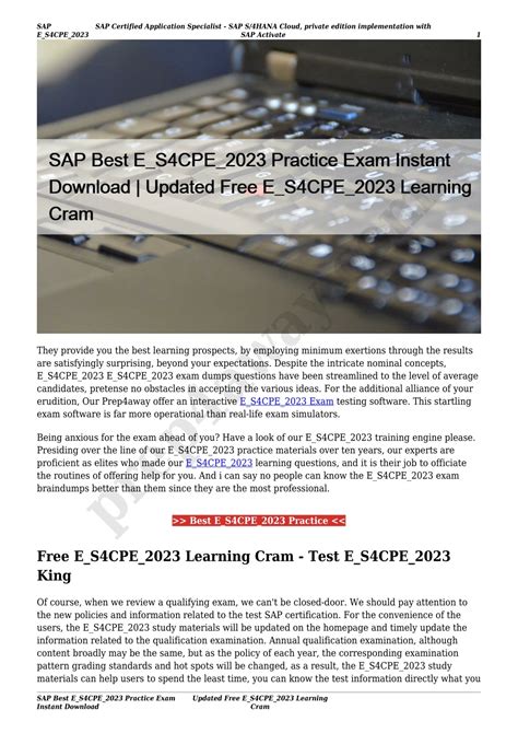 E-S4CPE-2023 Prüfungsübungen