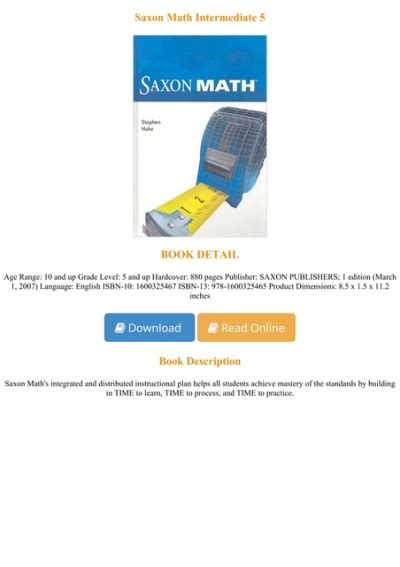 E-book download Saxon Math Intermediate 5 Full-Acces - YUMPU