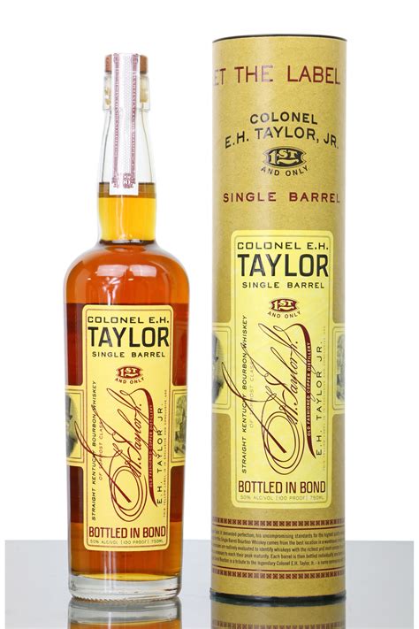 E.h taylor single barrel bourbon. Edmund Haynes Taylor, Jr. was known to use this technique in the late 1800s. Taylor’s technique involved allowing the mash to sour naturally for days before distillation. Distilled in 2002, this bourbon is a modern replication of this old-fashioned method. Using Taylor's original souring process, the result is a bourbon of character and body ... 