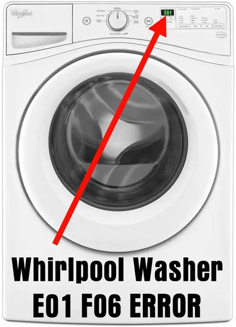 E01 f06 whirlpool washer. Things To Know About E01 f06 whirlpool washer. 
