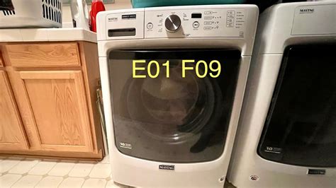 Oct 7, 2023 · However, Whirlpool washer e01 f09 error hints explicitly at a problem in the washer’s drain hose. It may be that the Whirlpool washing machine cannot drain water …
