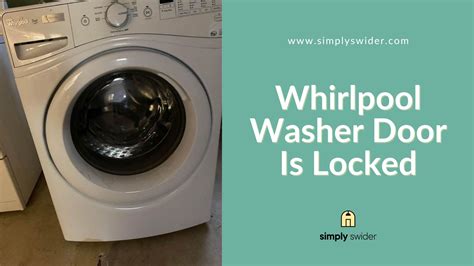 E01 f09 whirlpool washer door locked. you will need to remove the top of the washer to access the door lock release from the inside. once the top is off. you can access the door lock release. reach STRAIGHT down , near the back side of the door lock . handle area and pull up on the plastic tab 