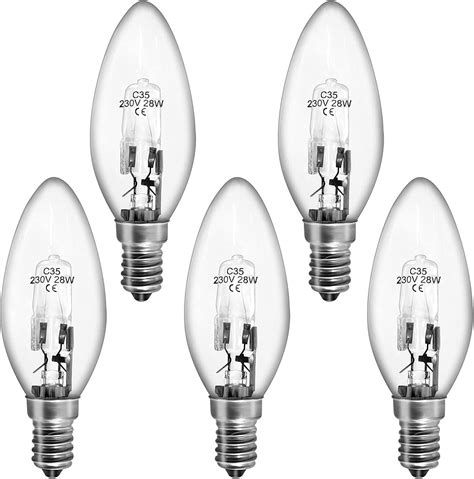 E14 28W Halogen Candle Light Bulbs, Small Edison Screw …