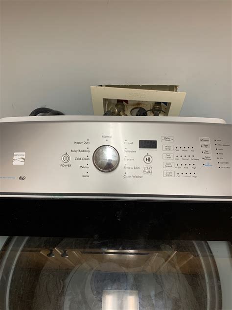 E2 f6 kenmore washer. Clothes washer stopped working mid cycle - the screen flashed E2, F6, E2, F6, etc. The power bottom did not stop the flashing. So, I unpulled the washer and lifted the lid. The flashing stop. I touche … read more 