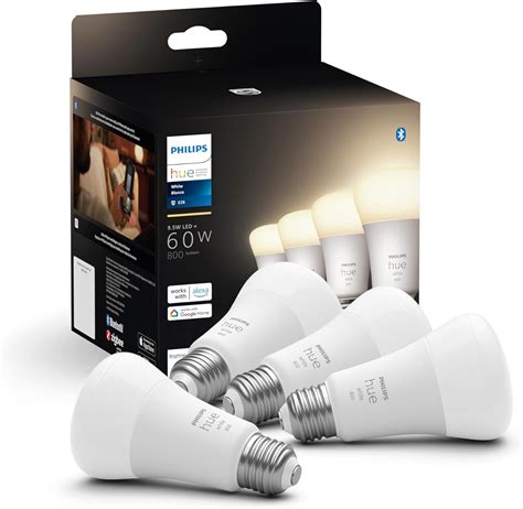 E26 light bulb.  Philips Hue Smart 60W A19 LED Bulb - Soft Warm White Light - ...