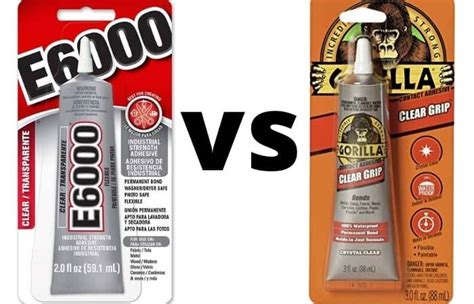The glue that comes closest to E6000 in terms of performance is Gorilla glue. Although Gorilla makes various types of glues for several different projects, their signature adhesive is the most similar to E6000 glue. The tensile strength of Gorilla Glue has been measured at up to 4250 PSI, which is higher than the E6000 adhesives.. 