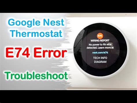 E74 nest error. System blowing hot air? No power to the R wire? Nest button doesn't click quite right, or the thermostat just won't sit right on the base? We cover all these... 