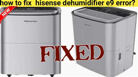 I have a Hisense dehumidifier which is abut 3 months old and it keeps displaying a E9 code. If I let it sit for a while and unplug it and restart if it will run for a day or so. What is the problem an ….