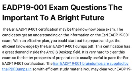 EADP19-001 Exam