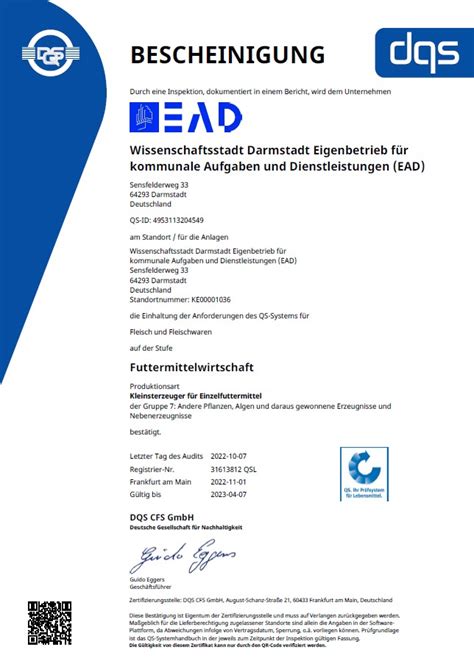 EADP19-001 Zertifizierung