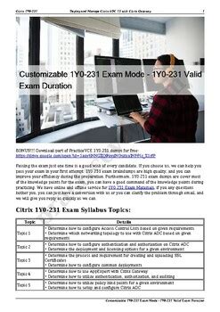 EAPF2101B Customizable Exam Mode
