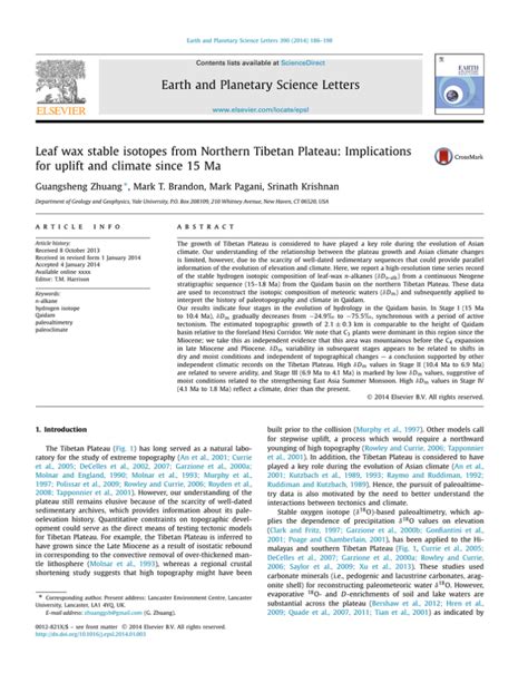 Earth and Planetary Science Letters - wintechmobiles.com