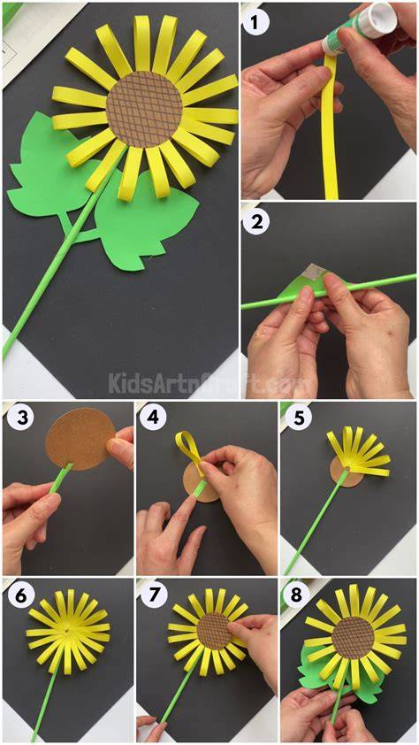 Easy DIY Paper Sunflowers Craft for Kids - raincitystudios.com