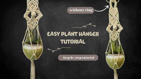 Easy Macrame Plant Hanger for Beginners - with free printable macrame ... - raincitystudios.com