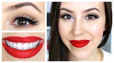 EASY RED LIPS & CAT EYES MAKEUP TUTORIAL milavictoria