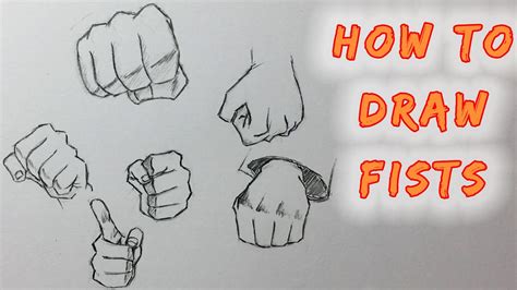 EASY WAY to draw Manga Fists Step by Step Tutorial YouTube
