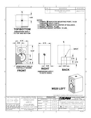 EAW MS20 Manuals & User Guides - all-guidesbox.com