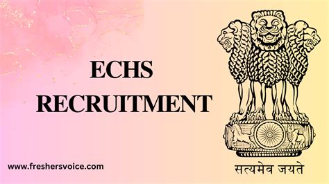 ECHS Recruitment 2024- ECHS Jobs Vacancy Www.echs.gov.in …