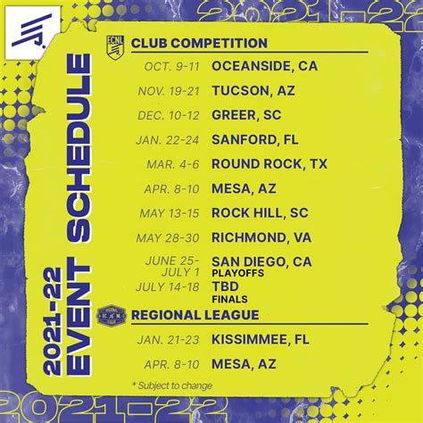 ECNL Boys - 🚨 Schedule announcement 🚨 The road to the 2024... Facebook