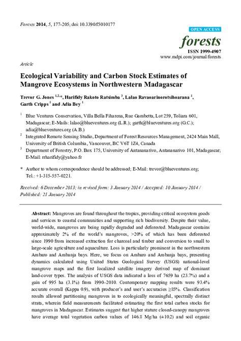 Ecological Variability and Carbon Stock Estimates of Mangrove ... - raincitystudios.com
